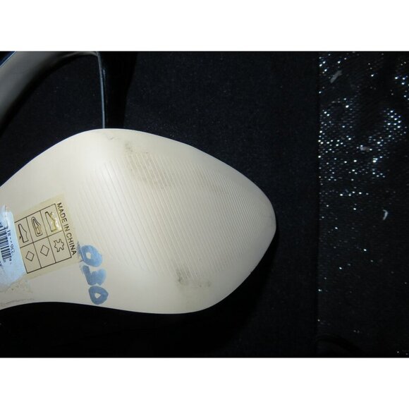 Dolce Vita Bunny Black Patent Leather Platform Heels Embellished Gold Bows 8.5 - Picture 9 of 12